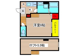 ハーモニーテラス明治Ⅱの物件間取画像